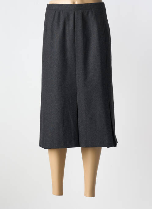 Jupe mi-longue coupe droite gris FRANCE RIVOIRE femme