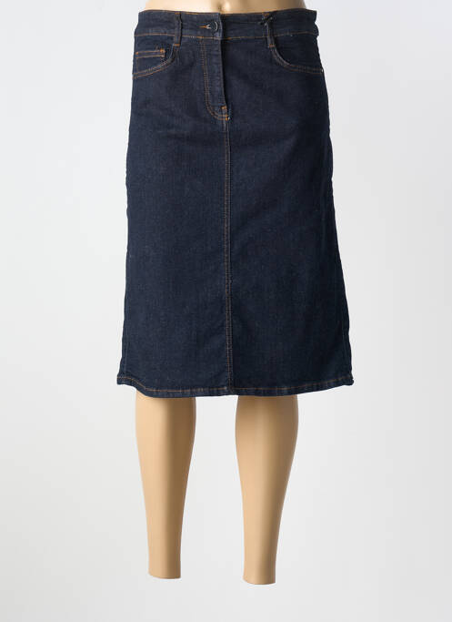 Jupe mi-longue bleu ELENA MIRO pour femme