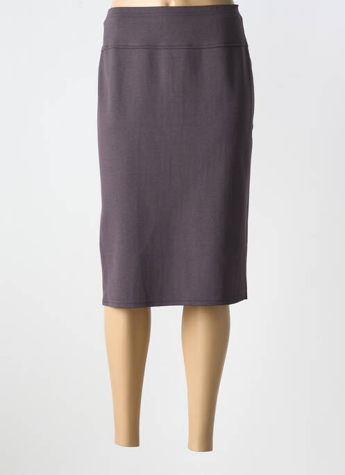 Jupe mi-longue gris LUCIA pour femme