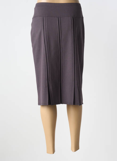 Jupe mi-longue gris LUCIA pour femme