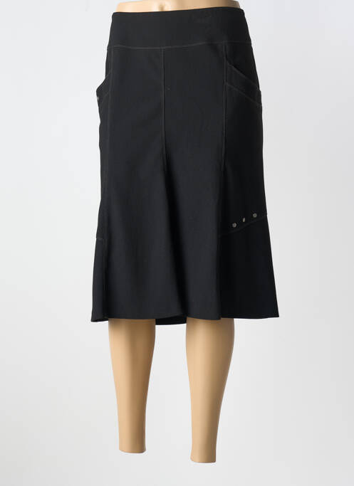 Jupe mi-longue noir FRANCE RIVOIRE pour femme