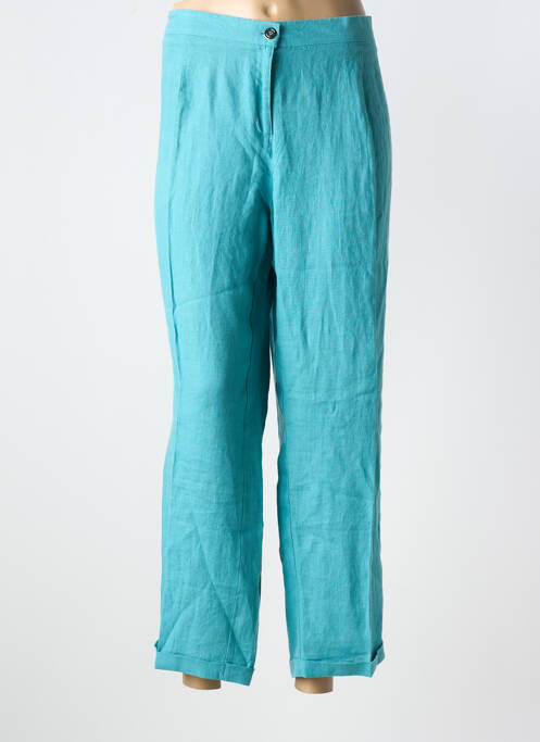 Pantalon droit bleu ELENA MIRO pour femme