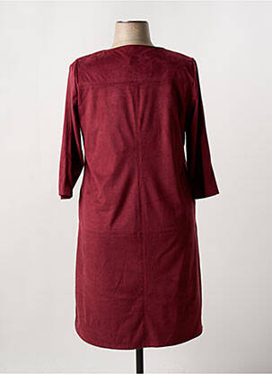 Robe mi-longue manches 3/4 manches 3/4 rouge FRED SABATIER femme