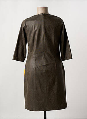 Robe mi-longue manches 3/4 manches 3/4 vert MERI & ESCA femme