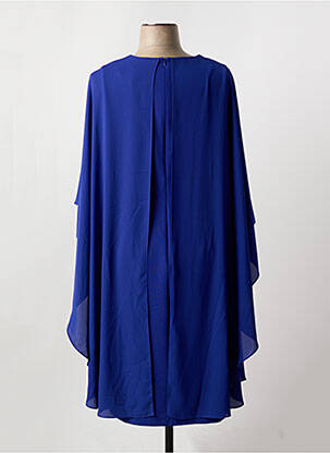 Robe mi-longue manches 3/4 manches 3/4 bleu FRANK WALDER femme