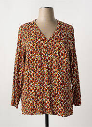 Blouse imprimé fantaisie manches longues orange FRANCE RIVOIRE femme