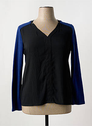 Pull coupe cintrée manches longues bleu ANDAMIO femme