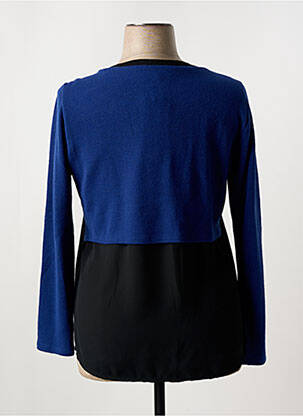 Pull coupe cintrée manches longues bleu ANDAMIO femme