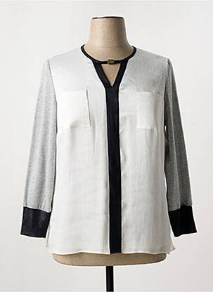 Blouse légère et transparente manches longues blanc MERI & ESCA femme