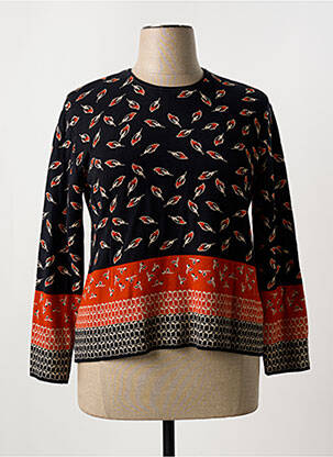 Pull coupe cintrée manches longues noir SAINT CHARLES femme