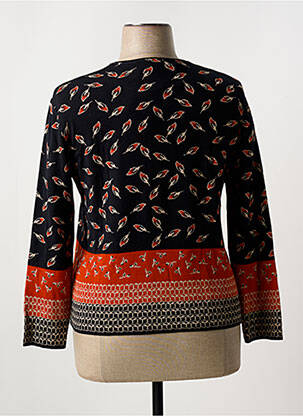 Pull coupe cintrée manches longues noir SAINT CHARLES femme