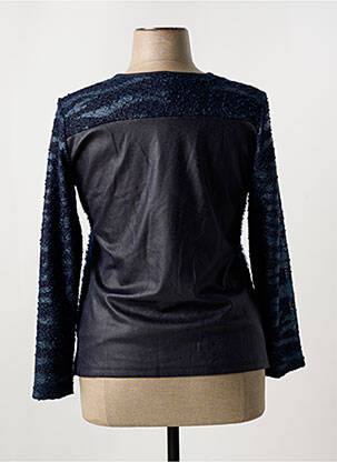 Top stretch manches longues bleu FRANCE RIVOIRE femme