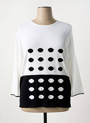 Pull coupe cintrée manches 3/4 blanc OLIVIER PHILIPS femme