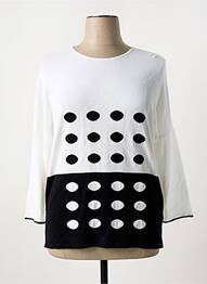 Pull coupe cintrée manches 3/4 blanc OLIVIER PHILIPS femme