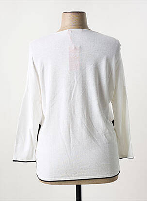 Pull coupe cintrée manches 3/4 blanc OLIVIER PHILIPS femme