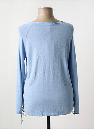 Pull col v manches longues bleu ELENA MIRO femme