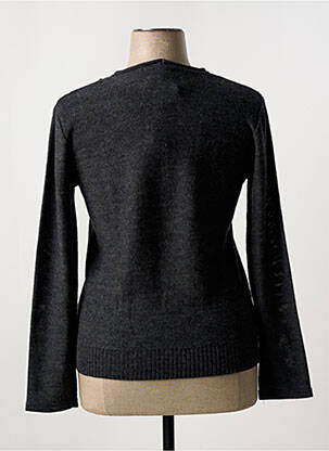 Pull tissage chiné manches longues gris EVALINKA femme