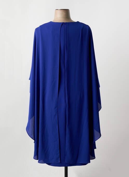 Robe mi-longue manches 3/4 manches 3/4 bleu FRANK WALDER femme