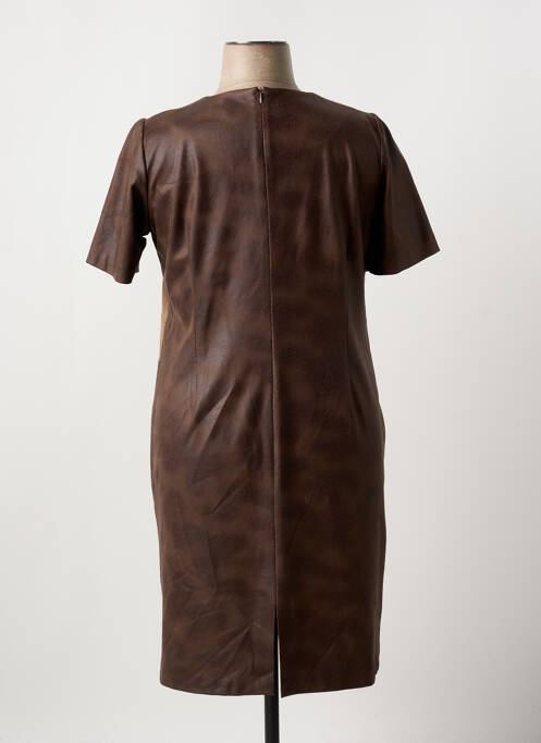 Robe mi-longue marron JEAN DELFIN pour femme