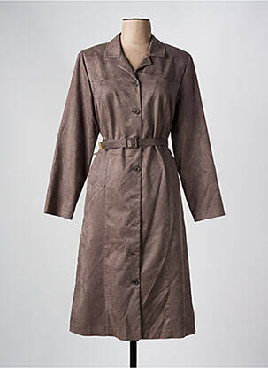 Veste casual tissage suedine marron FRANCE RIVOIRE femme