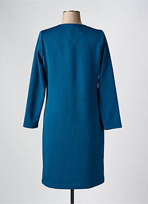 Robe mi-longue manches longues manches longues bleu MERI & ESCA femme