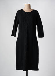 Robe mi-longue manches longues manches longues noir FRANK WALDER femme