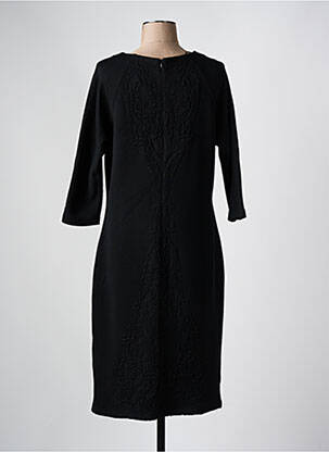 Robe mi-longue manches longues manches longues noir FRANK WALDER femme