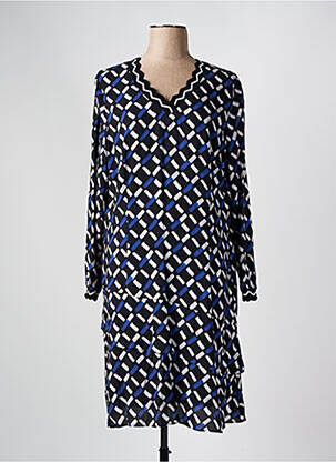 Robe mi-longue manches longues manches longues noir PAUSE CAFE femme