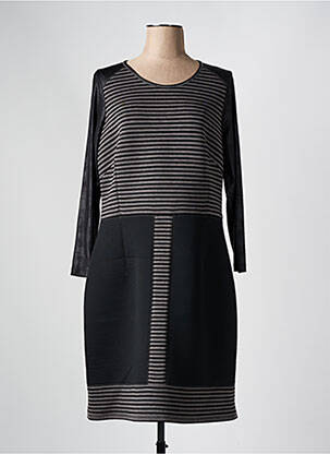 Robe mi-longue manches longues manches longues noir MERI & ESCA femme