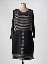 Robe mi-longue manches longues manches longues noir MERI & ESCA femme