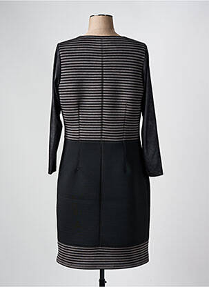 Robe mi-longue manches longues manches longues noir MERI & ESCA femme