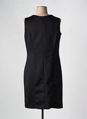 Robe mi-longue imprimé fantaisie sans manche noir FRANCE RIVOIRE femme