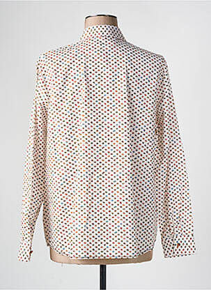 Chemisier imprimé fantaisie manches longues blanc ERFO femme