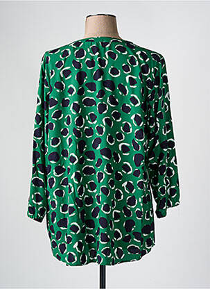 Blouse imprimé fantaisie manches longues vert ERFO femme