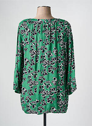 Blouse imprimé fleurs manches longues vert ERFO femme