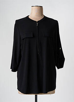Blouse col rond manches longues noir JOSEPH RIBKOFF femme