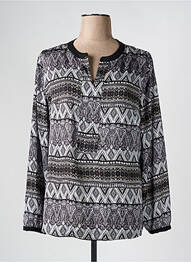 Blouse imprimé fantaisie manches longues noir TINTA STYLE femme
