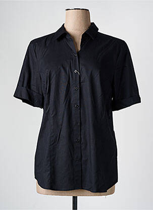 Chemisier coupe droite manches courtes noir ERFO femme