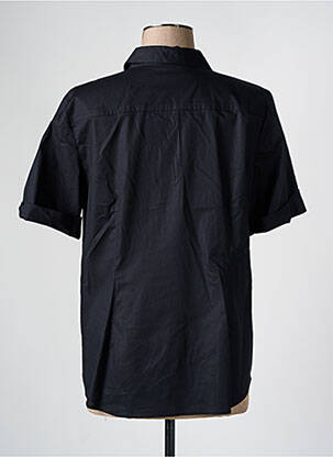 Chemisier coupe droite manches courtes noir ERFO femme