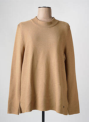 Pull coupe droite manches longues marron FABER femme