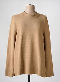 Pull col rond manches longues marron FABER femme