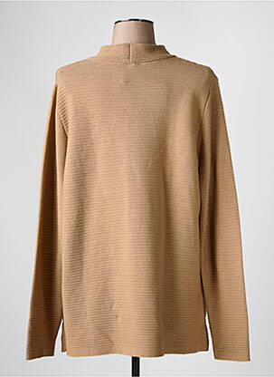 Pull coupe droite manches longues marron FABER femme