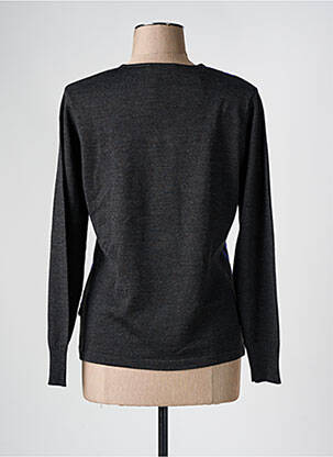 Pull coupe cintrée manches longues noir LUCIA femme