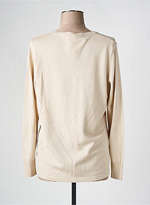 Pull coupe cintrée manches longues beige PURE BY LUCIA femme