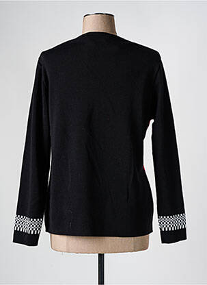 Pull coupe cintrée manches longues noir SAINT CHARLES femme