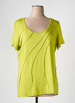 T-shirt coupe droite manches courtes vert ELENA MIRO femme