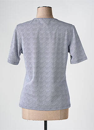T-shirt imprimé fantaisie manches courtes blanc FRANK WALDER femme