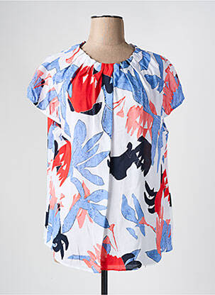 T-shirt imprimé fantaisie manches courtes blanc FABER femme