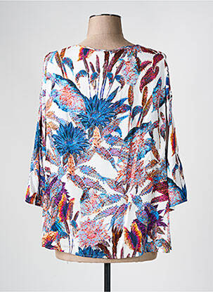 Top imprimé fantaisie manches longues bleu PAUSE CAFE femme