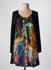 Tunique manches longues noir FRED SABATIER pour femme seconde vue